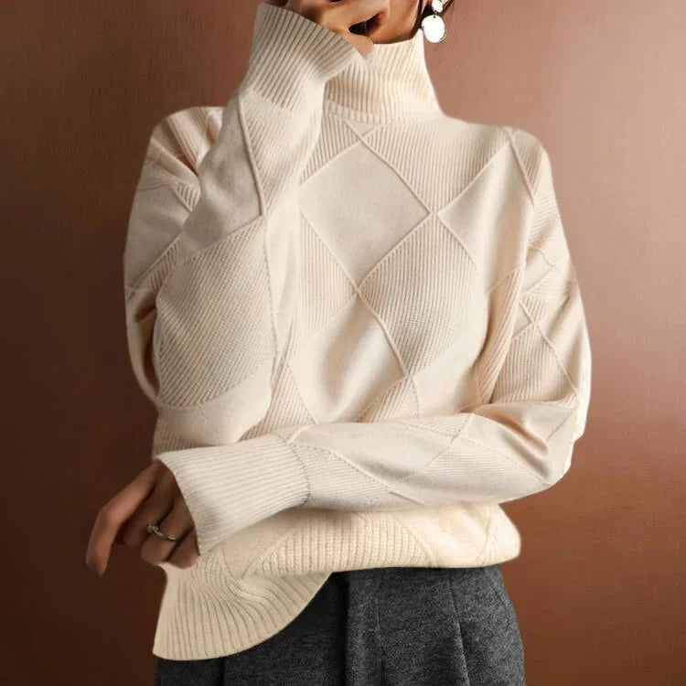 "Aria Serenata" – Knitted Polo Neck Sweater By Enzo Bellari®
