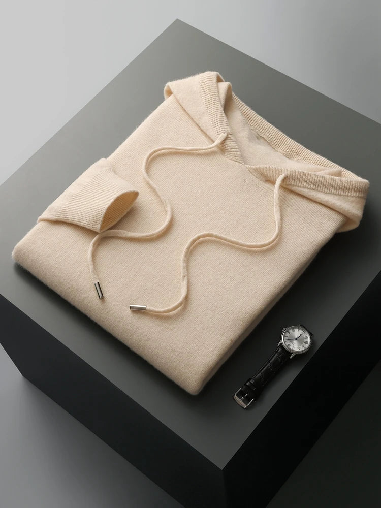 "Fior di Vento" – Cashmere Merino Wool Hoodie By Enzo Bellari®