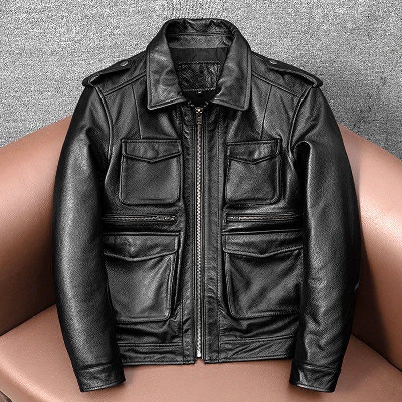 "Fior di Vento" – Retro M65 Leather Jacket By Enzo Bellari®
