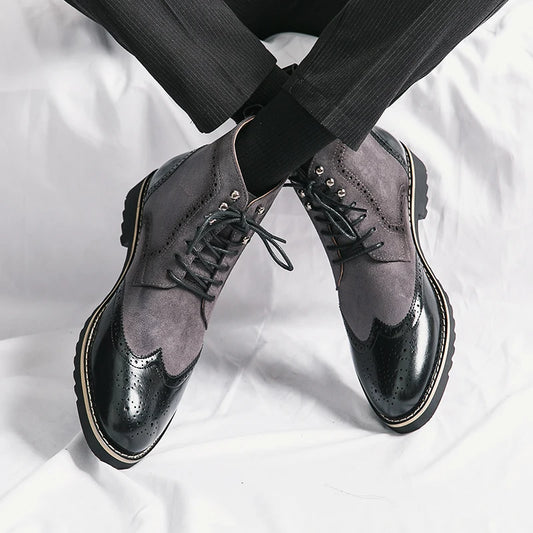 "Punto Invernale" – Suede Leather Brogues By Enzo Bellari®