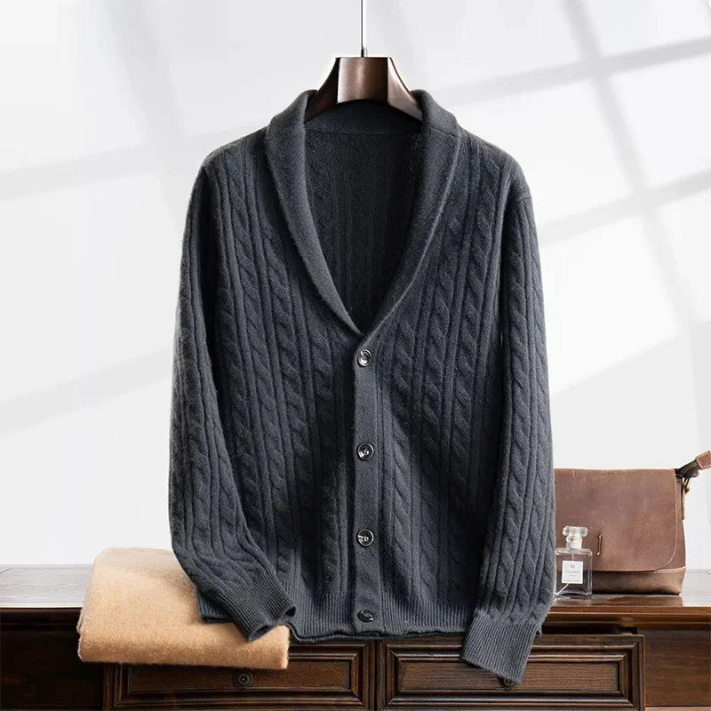 "Nodo Classico" – Knitted V-Neck Cardigan By Enzo Bellari®