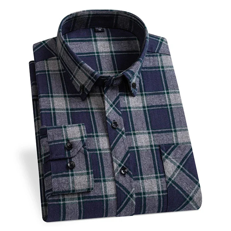 "Quadro Morbido" – Flannel Plaid Shirt By Enzo Bellari®