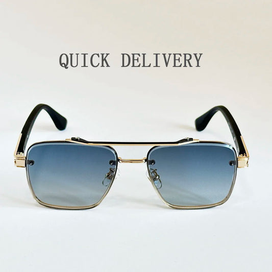 "Oro di Mare" – Luxury Square Rimless Sunglasses By Enzo Bellari®
