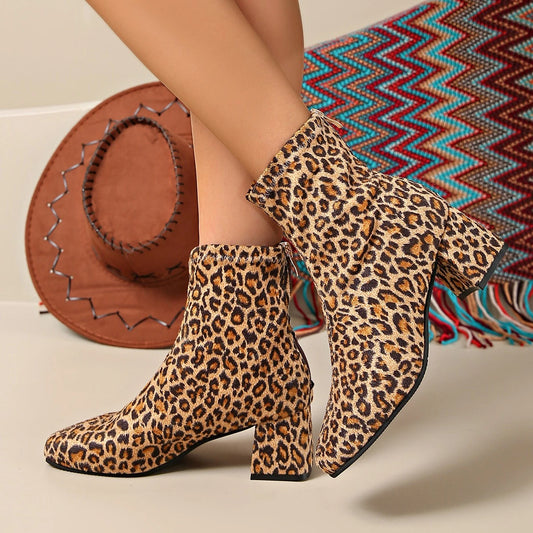 "Bello Sogno" – Leopard Print Ankle Boots By Enzo Bellari®