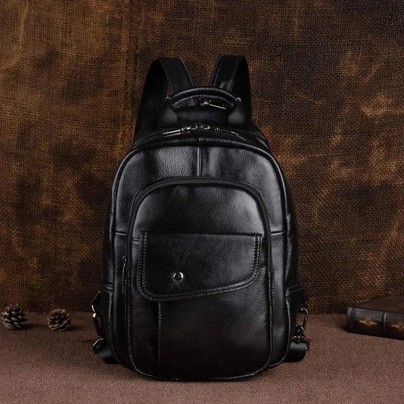 "Strada Vecchia" – Leather Retro Backpack By Enzo Bellari®