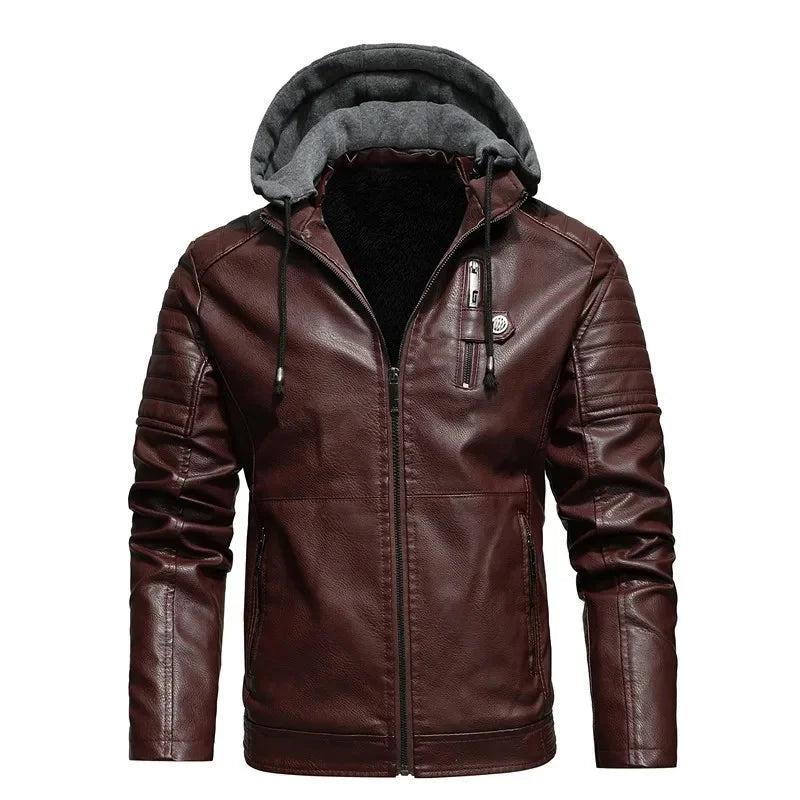 "Pelle Fredda" – Hooded Leather Jacket By Enzo Bellari®
