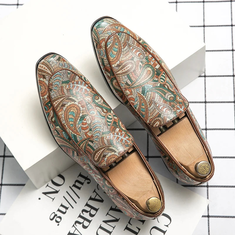 "Stampa Nobile" – Printed Leather Loafers By Enzo Bellari®