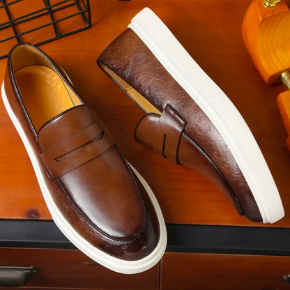 "Cammino Elegante" – Leather Casual Loafers By Enzo Bellari®