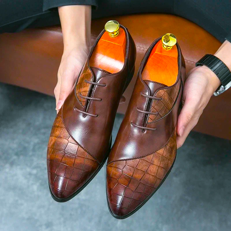 "Eleganza Nobile" – Leather Derby Shoes By Enzo Bellari®