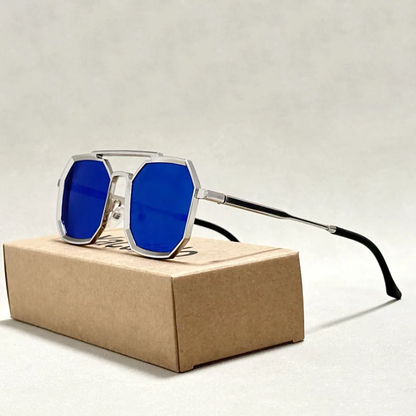 "Occhio Metallico" – Square Retro Sunglasses By Enzo Bellari®