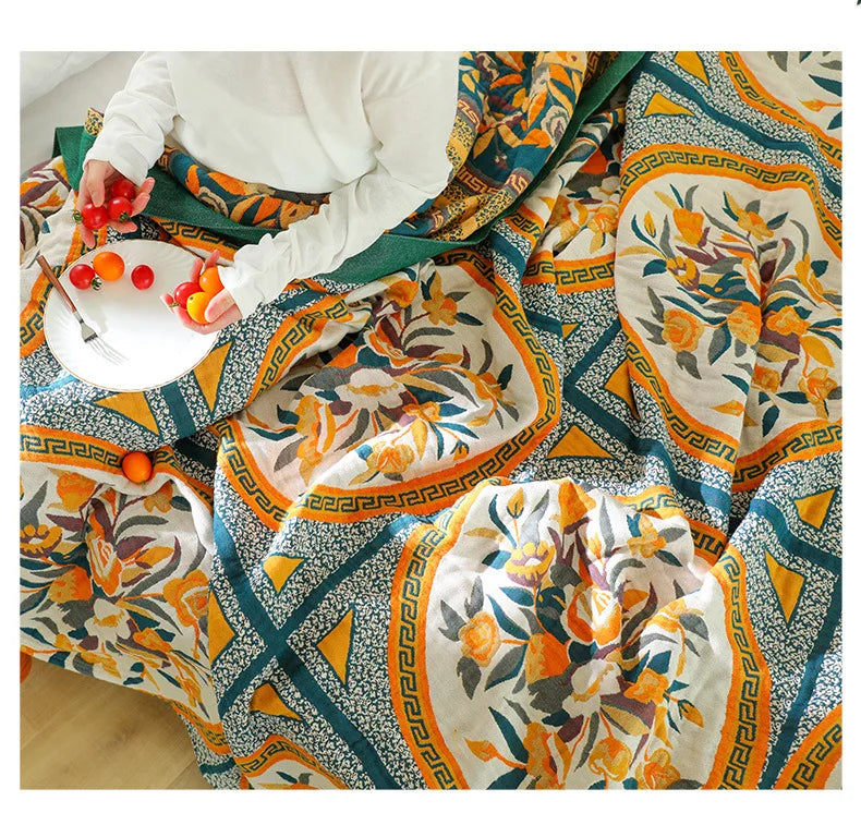 "Vento Lieve" – Cotton Gauze Throw Blanket By Enzo Bellari®