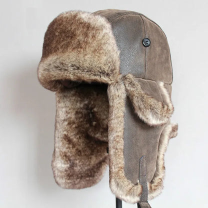 "Vento Lieve" – Faux Leather Fur Bomber Hat By Enzo Bellari®