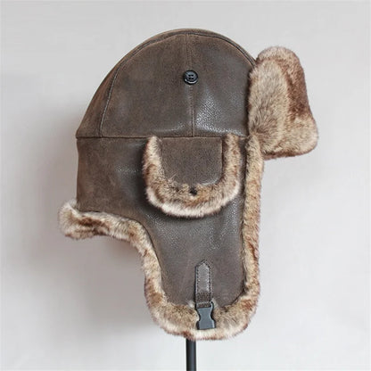 "Vento Lieve" – Faux Leather Fur Bomber Hat By Enzo Bellari®