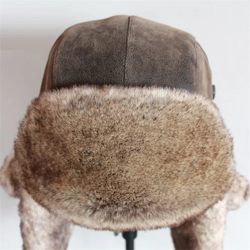 "Vento Lieve" – Faux Leather Fur Bomber Hat By Enzo Bellari®