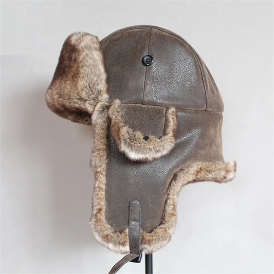 "Vento Lieve" – Faux Leather Fur Bomber Hat By Enzo Bellari®