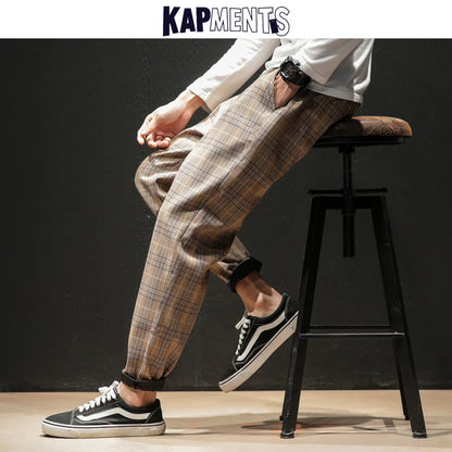 "Vento Lieve" – Japanese Plaid Joggers By Enzo Bellari®