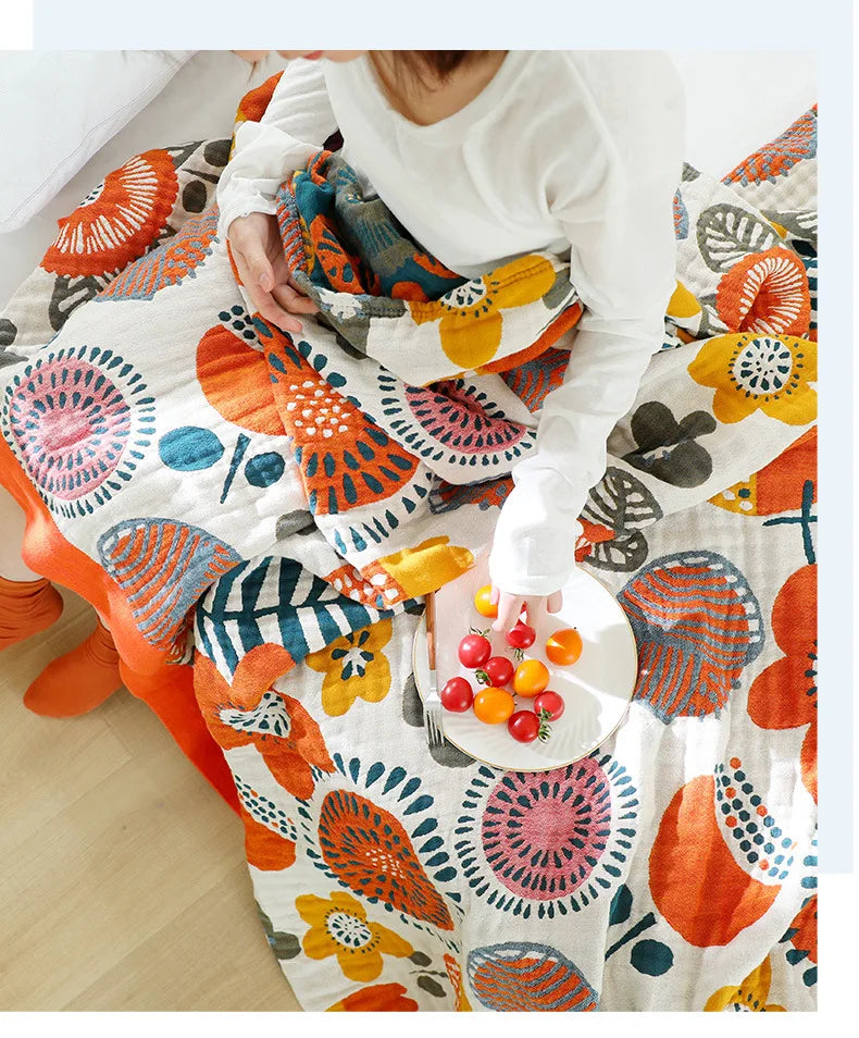 "Vento Lieve" – Cotton Gauze Throw Blanket By Enzo Bellari®