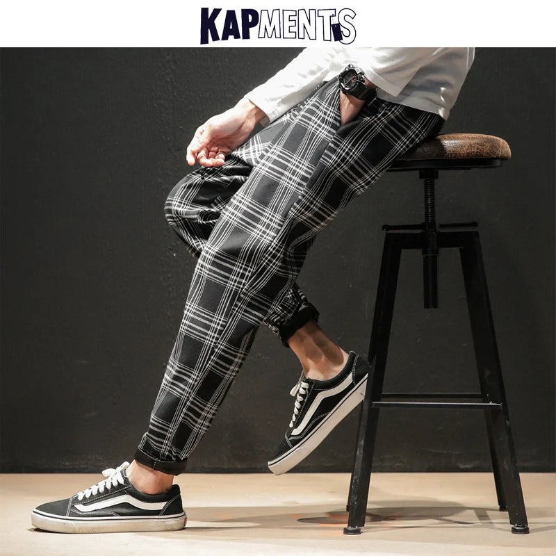 "Vento Lieve" – Japanese Plaid Joggers By Enzo Bellari®