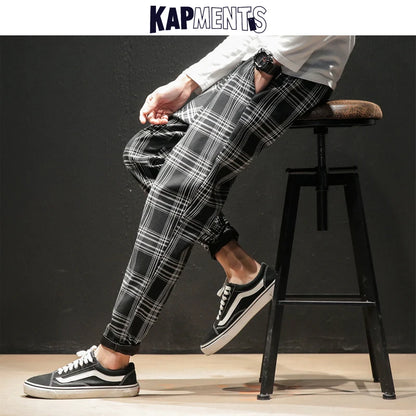 "Vento Lieve" – Japanese Plaid Joggers By Enzo Bellari®