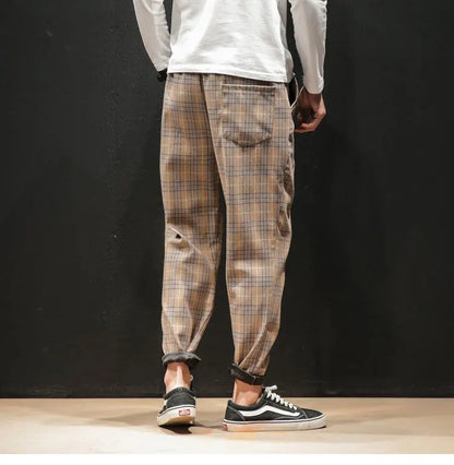 "Vento Lieve" – Japanese Plaid Joggers By Enzo Bellari®