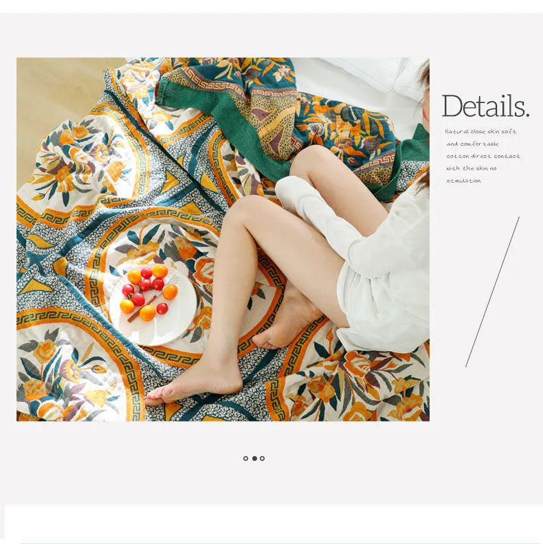 "Vento Lieve" – Cotton Gauze Throw Blanket By Enzo Bellari®