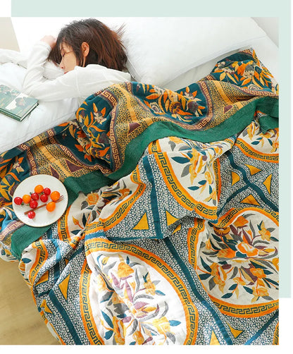 "Vento Lieve" – Cotton Gauze Throw Blanket By Enzo Bellari®