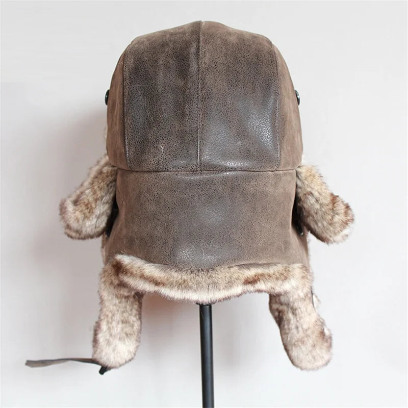 "Vento Lieve" – Faux Leather Fur Bomber Hat By Enzo Bellari®
