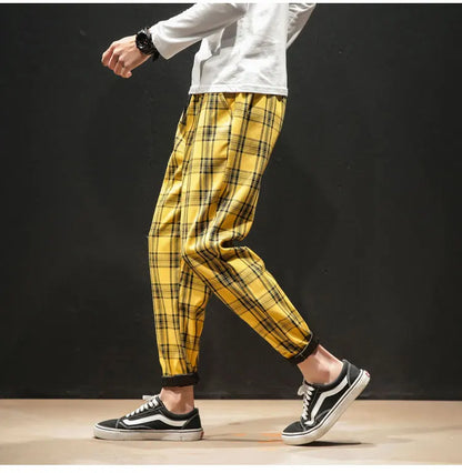 "Vento Lieve" – Japanese Plaid Joggers By Enzo Bellari®