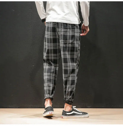 "Vento Lieve" – Japanese Plaid Joggers By Enzo Bellari®