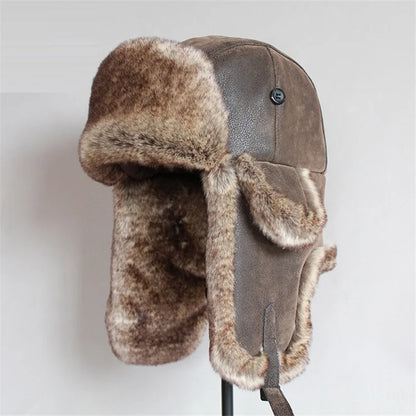 "Vento Lieve" – Faux Leather Fur Bomber Hat By Enzo Bellari®
