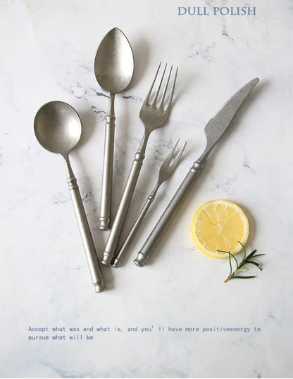 "Acciaio Retrò" – Stainless Flatware Cutlery Set By Enzo Bellari®