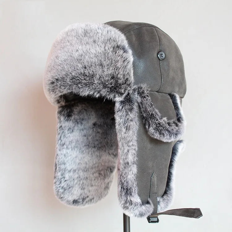"Vento Lieve" – Faux Leather Fur Bomber Hat By Enzo Bellari®