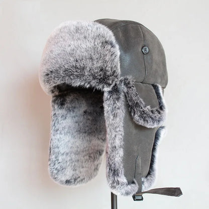 "Vento Lieve" – Faux Leather Fur Bomber Hat By Enzo Bellari®