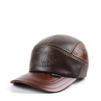 "Luna Dorata" – Genuine Leather Baseball Cap By Enzo Bellari®