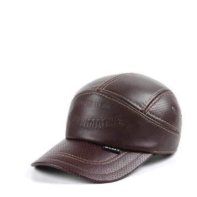 "Luna Dorata" – Genuine Leather Baseball Cap By Enzo Bellari®