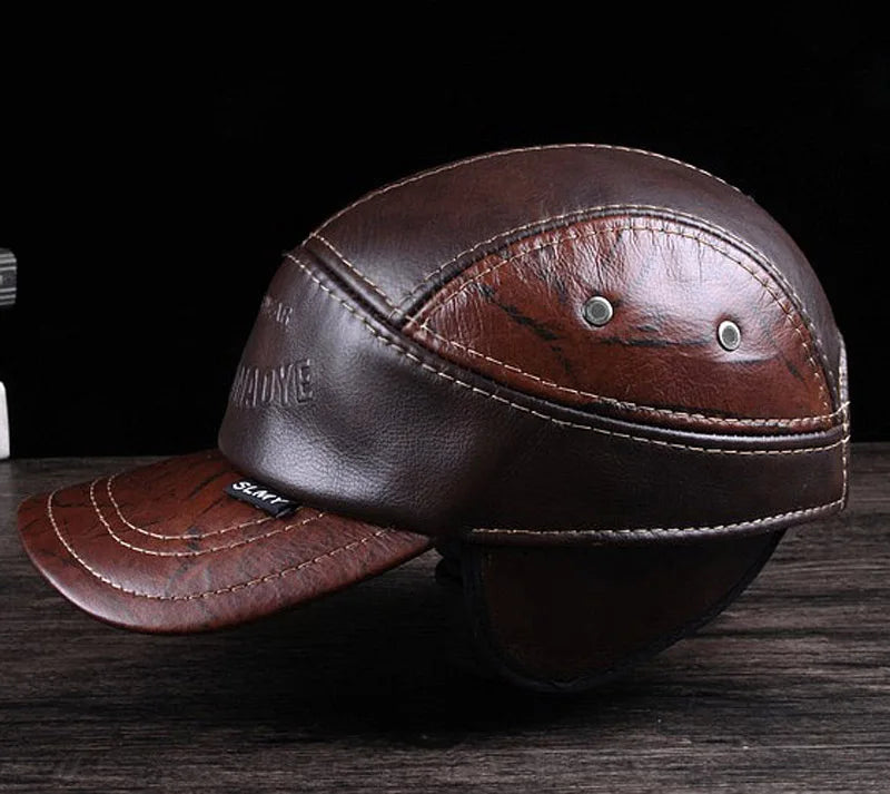 "Luna Dorata" – Genuine Leather Baseball Cap By Enzo Bellari®