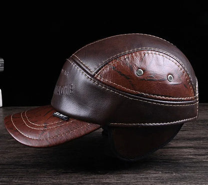 "Luna Dorata" – Genuine Leather Baseball Cap By Enzo Bellari®