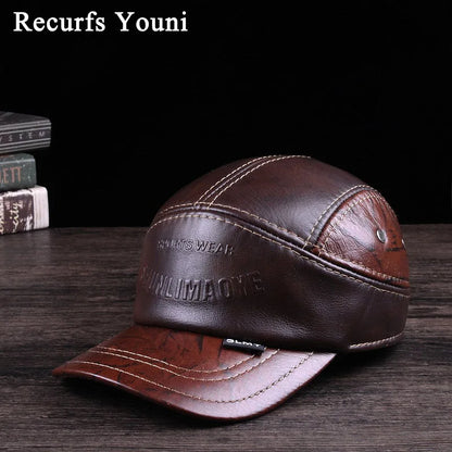 "Luna Dorata" – Genuine Leather Baseball Cap By Enzo Bellari®