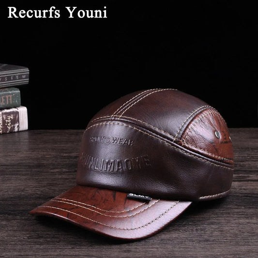 "Luna Dorata" – Genuine Leather Baseball Cap By Enzo Bellari®