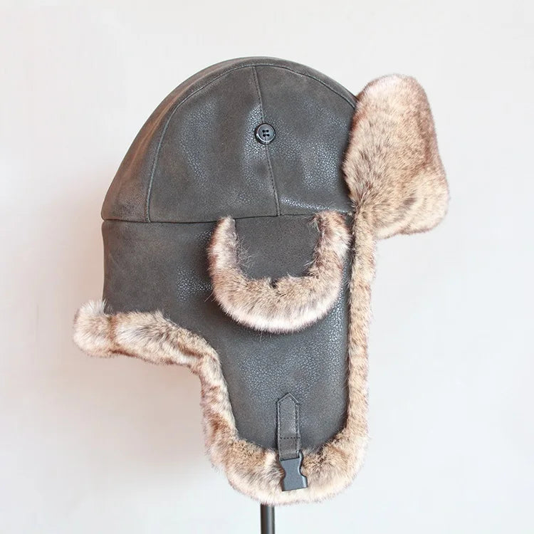 "Vento Lieve" – Faux Leather Fur Bomber Hat By Enzo Bellari®