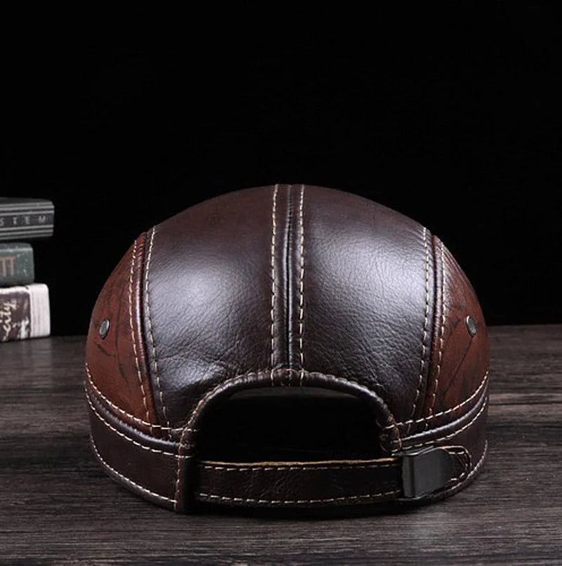 "Luna Dorata" – Genuine Leather Baseball Cap By Enzo Bellari®