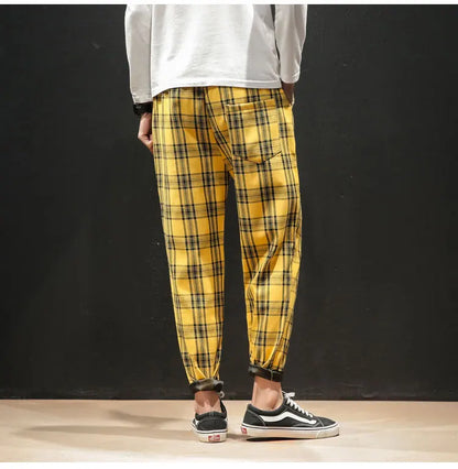 "Vento Lieve" – Japanese Plaid Joggers By Enzo Bellari®