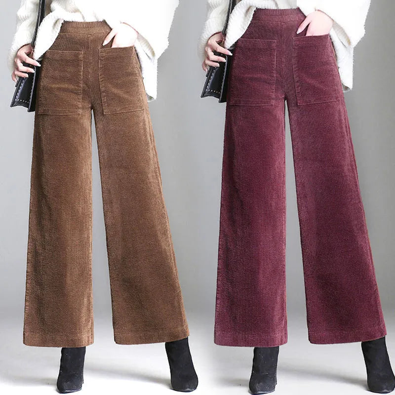 "Gamba Larga" – Corduroy Palazzo Trousers By Enzo Bellari®