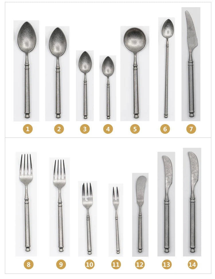 "Acciaio Retrò" – Stainless Flatware Cutlery Set By Enzo Bellari®