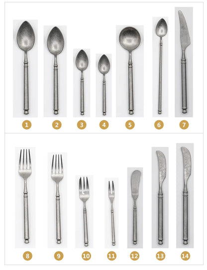 "Acciaio Retrò" – Stainless Flatware Cutlery Set By Enzo Bellari®