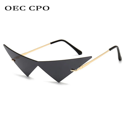 "Occhio Felino" – Cat Eye Rimless Sunglasses By Enzo Bellari®