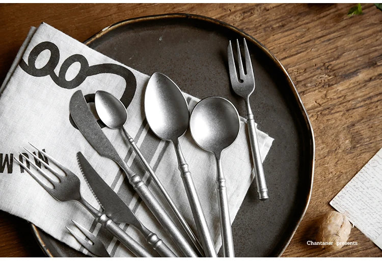 "Acciaio Retrò" – Stainless Flatware Cutlery Set By Enzo Bellari®