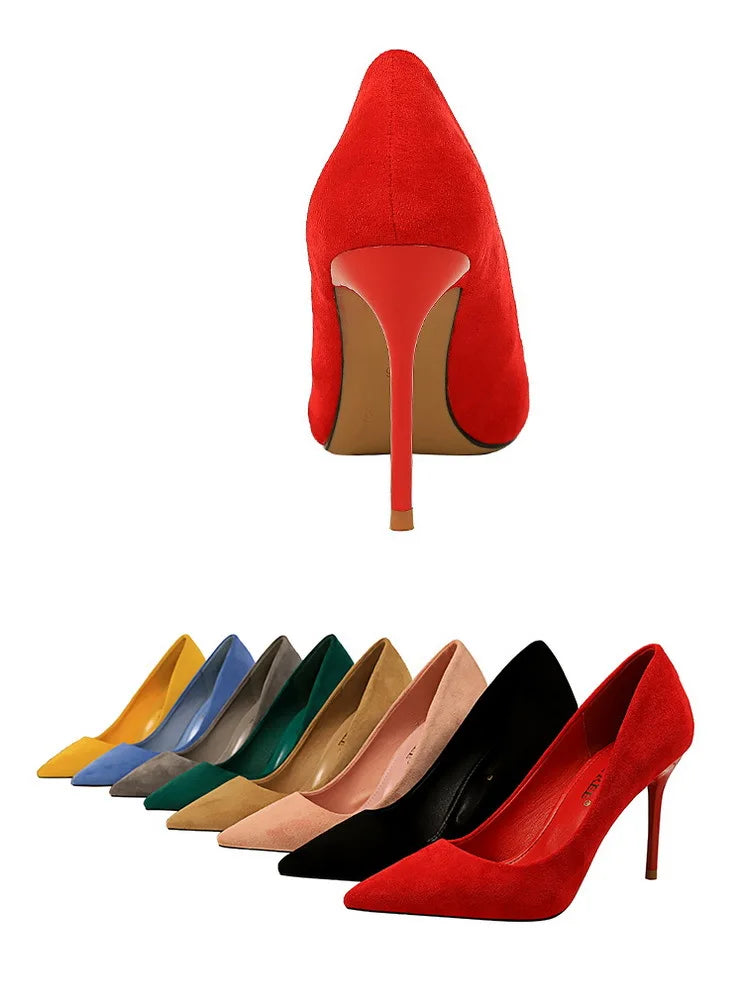 "Luce di Mare" – Suede Pointed Toe Heels By Enzo Bellari®