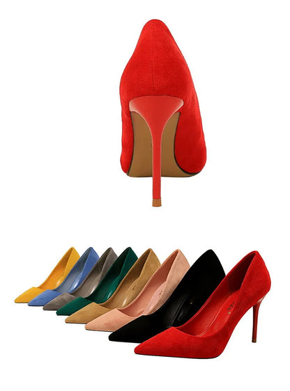 "Luce di Mare" – Suede Pointed Toe Heels By Enzo Bellari®