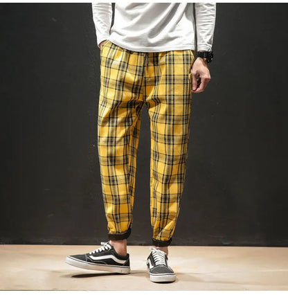 "Vento Lieve" – Japanese Plaid Joggers By Enzo Bellari®
